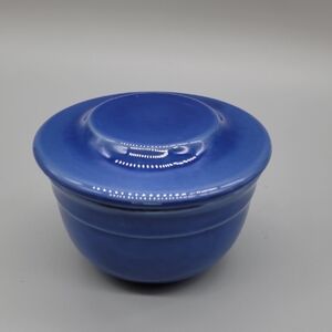 Emile Henry France Stoneware Blue Butter Bell